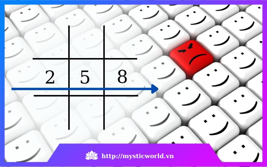 Điểm yếu của của người có mũi tên 2-5-8 trong thần số học