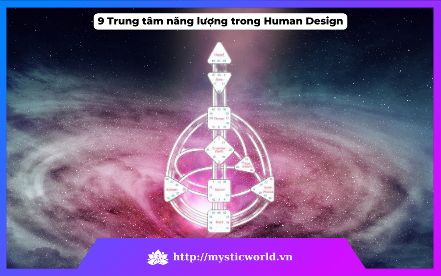 9 trung tâm năng lượng trong biểu đồ Human Design